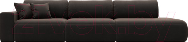 Изображение товара Диван Лига Диванов Лига-036 Модерн Лонг подлокотник слева / 121360L (велюр коричневый)