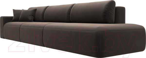 Изображение товара Диван Лига Диванов Лига-036 Модерн Лонг подлокотник слева / 121360L (велюр коричневый)