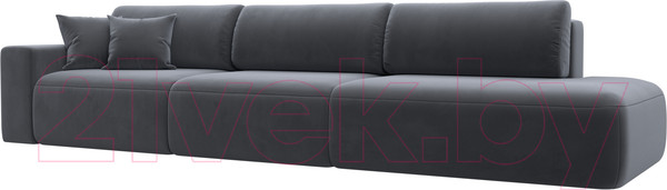 Изображение товара Диван Лига Диванов Лига-036 Модерн Лонг подлокотник слева / 121361L (велюр серый)