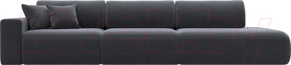 Изображение товара Диван Лига Диванов Лига-036 Модерн Лонг подлокотник слева / 121361L (велюр серый)