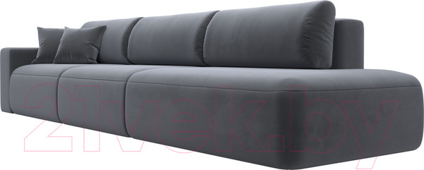 Изображение товара Диван Лига Диванов Лига-036 Модерн Лонг подлокотник слева / 121361L (велюр серый)