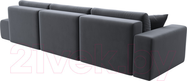Изображение товара Диван Лига Диванов Лига-036 Модерн Лонг подлокотник слева / 121361L (велюр серый)