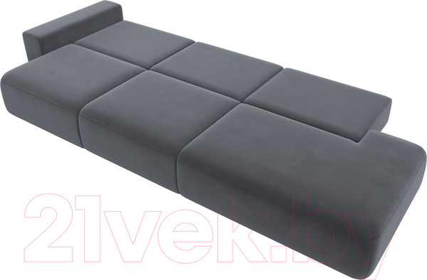 Изображение товара Диван Лига Диванов Лига-036 Модерн Лонг подлокотник слева / 121361L (велюр серый)