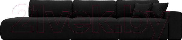Изображение товара Диван Лига Диванов Лига-036 Модерн Лонг подлокотник справа / 121348 (микровельвет черный)