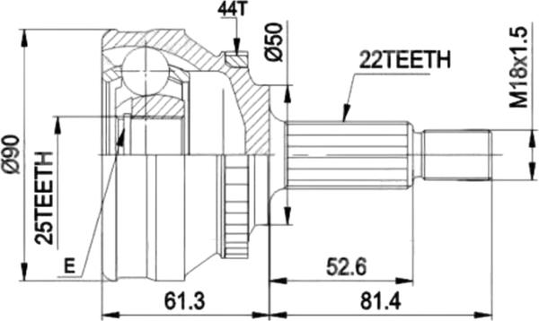 Изображение товара ШРУС Patron PCV1376