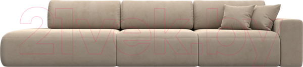 Изображение товара Диван Лига Диванов Лига-036 Модерн Лонг подлокотник справа / 121356 (велюр бежевый)