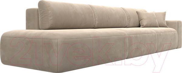 Изображение товара Диван Лига Диванов Лига-036 Модерн Лонг подлокотник справа / 121356 (велюр бежевый)