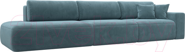 Изображение товара Диван Лига Диванов Лига-036 Модерн Лонг подлокотник справа / 121357 (велюр бирюзовый)