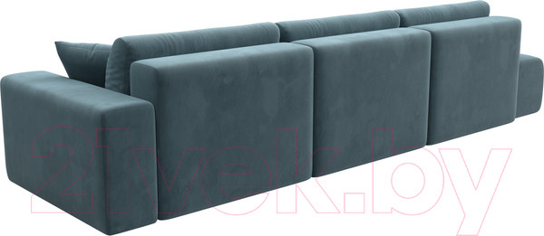 Изображение товара Диван Лига Диванов Лига-036 Модерн Лонг подлокотник справа / 121357 (велюр бирюзовый)