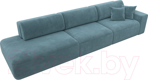 Изображение товара Диван Лига Диванов Лига-036 Модерн Лонг подлокотник справа / 121357 (велюр бирюзовый)