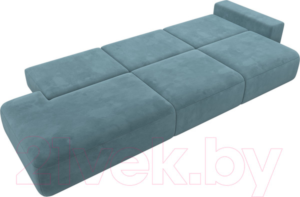 Изображение товара Диван Лига Диванов Лига-036 Модерн Лонг подлокотник справа / 121357 (велюр бирюзовый)