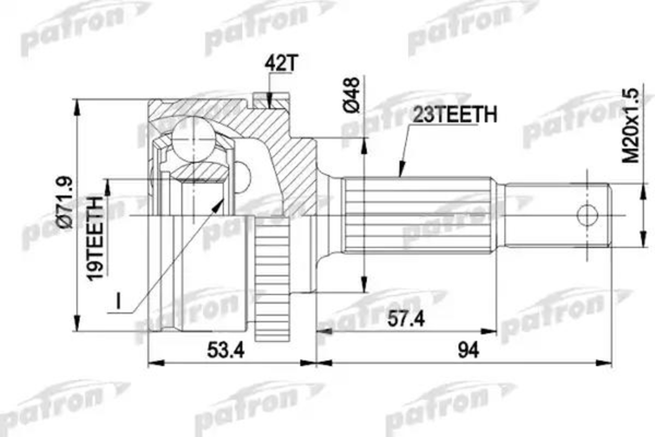 Изображение товара ШРУС Patron PCV1197