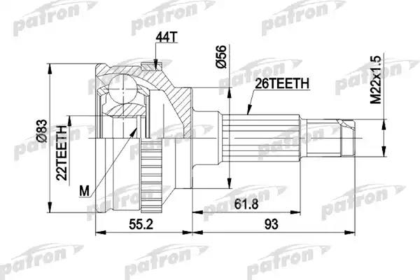 Изображение товара ШРУС Patron PCV1372