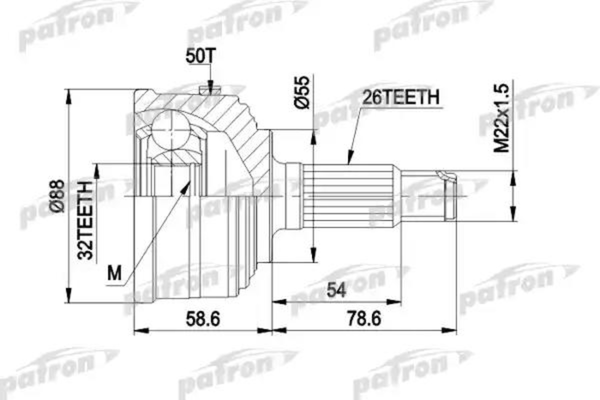Изображение товара ШРУС Patron PCV1053