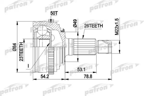 Изображение товара ШРУС Patron PCV1220