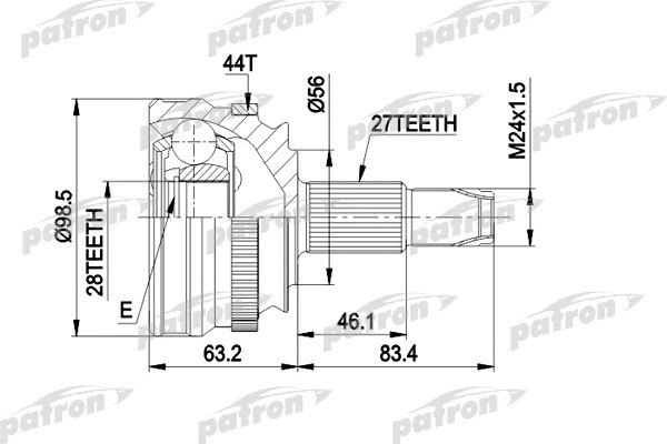 Изображение товара ШРУС Patron PCV1152