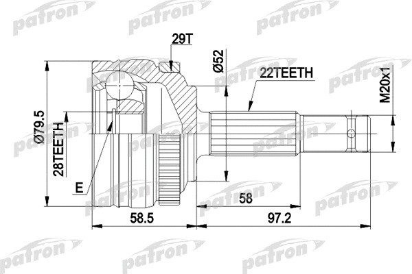 Изображение товара ШРУС Patron PCV1116