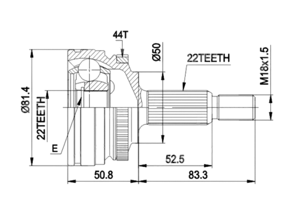 Изображение товара ШРУС Patron PCV1272