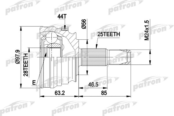 Изображение товара ШРУС Patron PCV1153