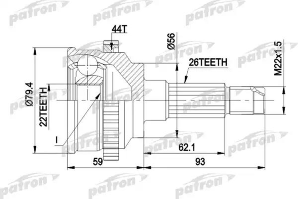 Изображение товара ШРУС Patron PCV1141