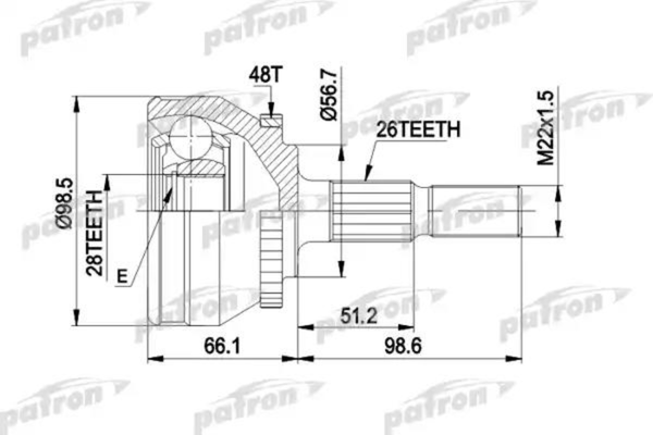 Изображение товара ШРУС Patron PCV1368