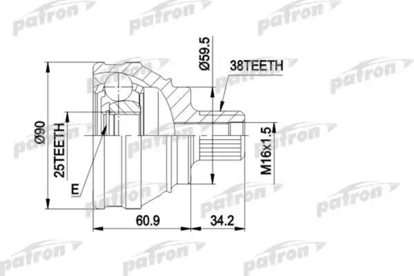 Изображение товара ШРУС Patron PCV1119