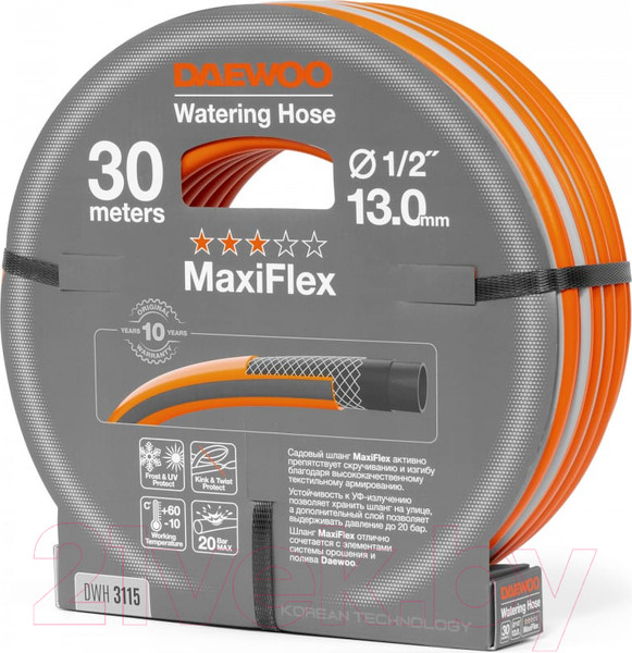Изображение товара Шланг поливочный Daewoo Power MaxiFlex 1/2 " / DWH 3115 (30м)