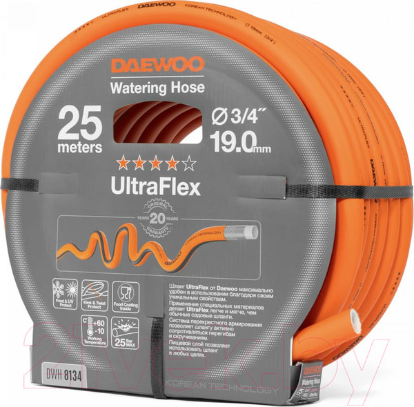 Изображение товара Шланг поливочный Daewoo Power UltraFlex 3/4 " / DWH 8134 (25м)