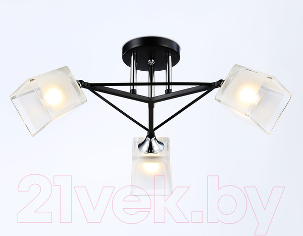 Изображение товара Люстра Ambrella TR303072/3 BK/CH/FR (черный/хром/белый матовый)