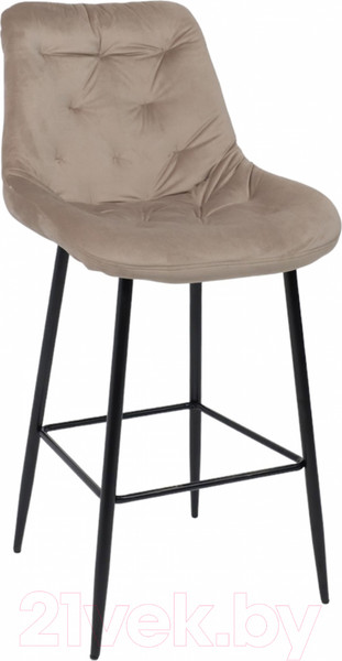 Изображение товара Стул барный AksHome Atina (бежевый велюр HLR-8/черный)
