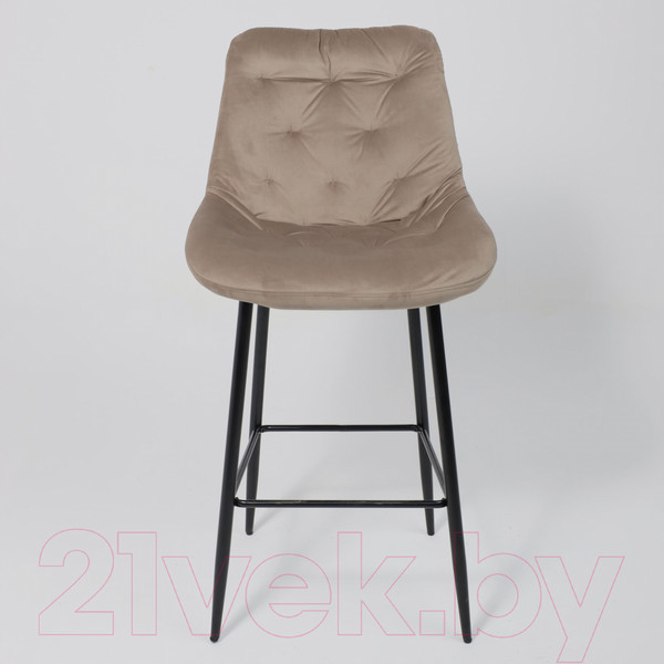 Изображение товара Стул барный AksHome Atina (бежевый велюр HLR-8/черный)