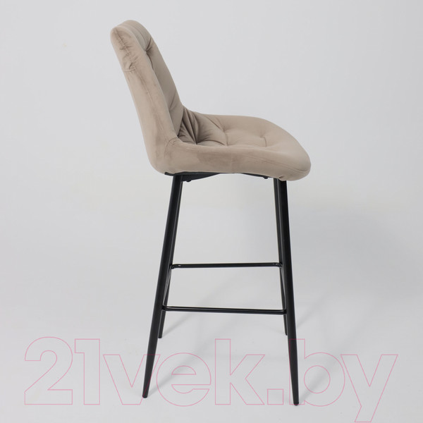Изображение товара Стул барный AksHome Atina (бежевый велюр HLR-8/черный)