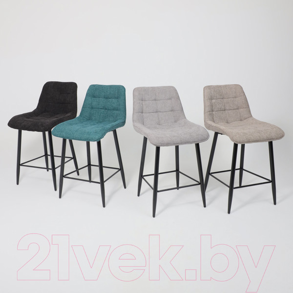 Изображение товара Стул барный AksHome Baron (серый микровелюр CD2302-26/черный)