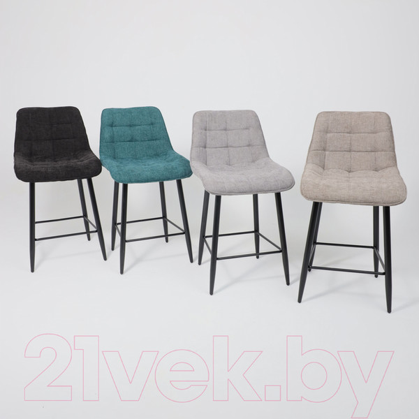 Изображение товара Стул барный AksHome Baron (серый микровелюр CD2302-26/черный)