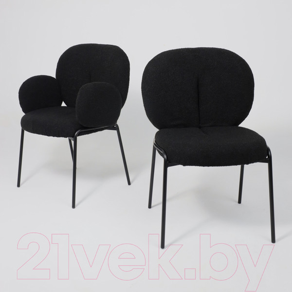 Изображение товара Кресло мягкое AksHome Charley (черный букле QQS15/черный)