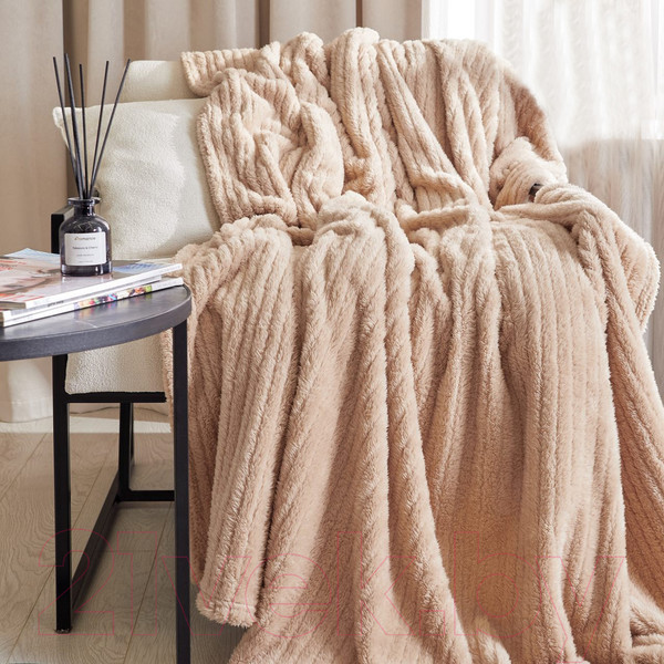 Изображение товара Плед АртПостель Грани 4011 (150x200, бежевый)