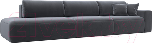 Изображение товара Диван Лига Диванов Лига-036 Модерн Лонг подлокотник справа / 121361 (велюр серый)