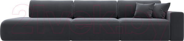 Изображение товара Диван Лига Диванов Лига-036 Модерн Лонг подлокотник справа / 121361 (велюр серый)