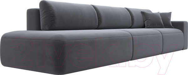 Изображение товара Диван Лига Диванов Лига-036 Модерн Лонг подлокотник справа / 121361 (велюр серый)