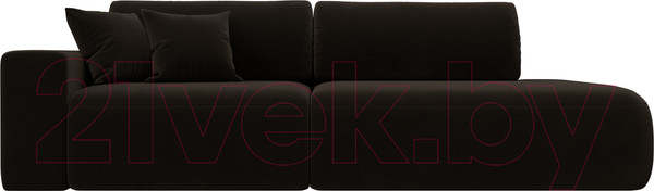 Изображение товара Диван Лига Диванов Лига-036 Модерн подлокотник слева / 121332L  (микровельвет коричневый)