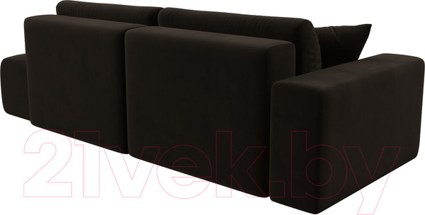 Изображение товара Диван Лига Диванов Лига-036 Модерн подлокотник слева / 121332L  (микровельвет коричневый)