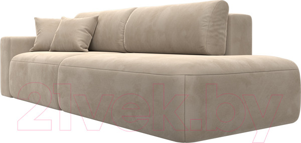 Изображение товара Диван Лига Диванов Лига-036 Модерн подлокотник слева / 121339L  (велюр бежевый)
