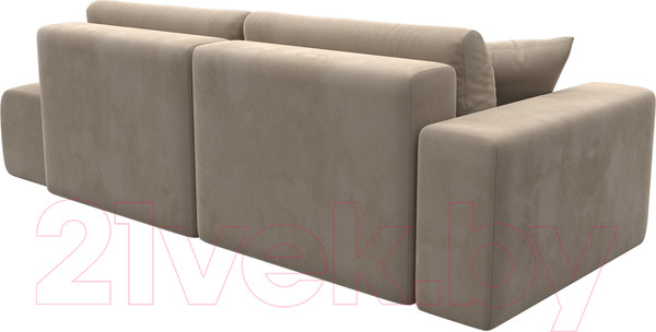 Изображение товара Диван Лига Диванов Лига-036 Модерн подлокотник слева / 121339L  (велюр бежевый)