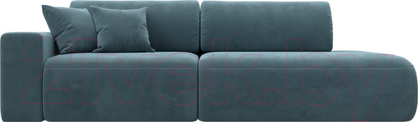 Изображение товара Диван Лига Диванов Лига-036 Модерн подлокотник слева / 121340L  (велюр бирюзовый)