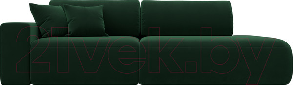 Изображение товара Диван Лига Диванов Лига-036 Модерн подлокотник слева / 121342L  (велюр зеленый)