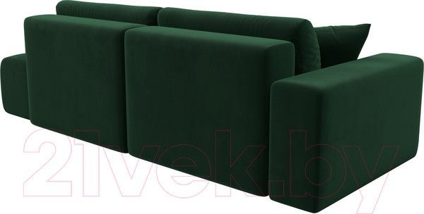 Изображение товара Диван Лига Диванов Лига-036 Модерн подлокотник слева / 121342L  (велюр зеленый)