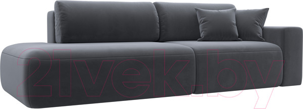 Изображение товара Диван Лига Диванов Лига-036 Модерн подлокотник справа / 121344  (велюр серый)