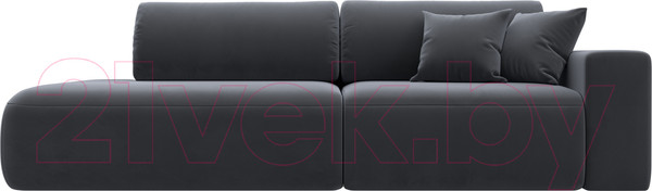 Изображение товара Диван Лига Диванов Лига-036 Модерн подлокотник справа / 121344  (велюр серый)