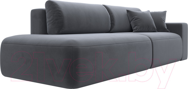 Изображение товара Диван Лига Диванов Лига-036 Модерн подлокотник справа / 121344  (велюр серый)