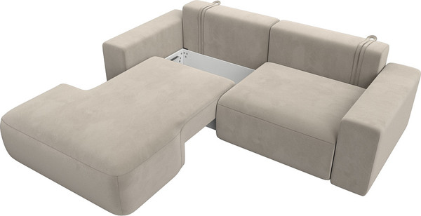 Изображение товара Диван угловой Лига Диванов Лига-036 Классик левый / 121364L (микровельвет бежевый)